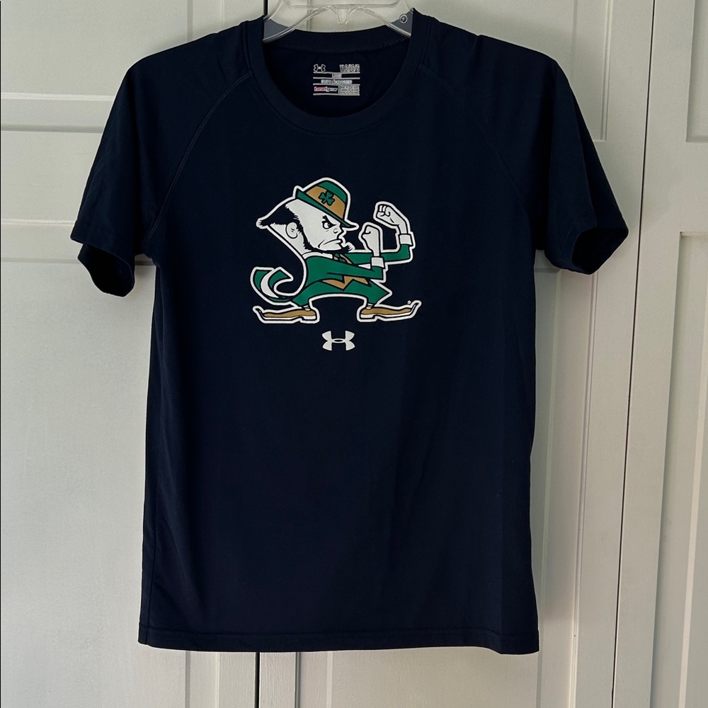 Under Armour Youth Large Navy Blue Notre Dame Graphic Tee